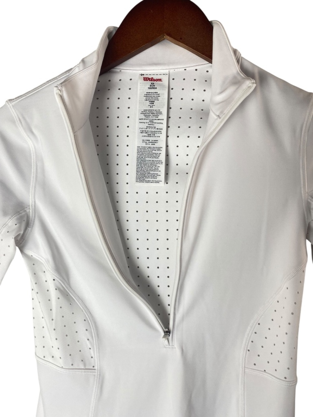 Wilson All Court Long Sleeve Tennis Dress in White Size XS - Picture 3 of 11